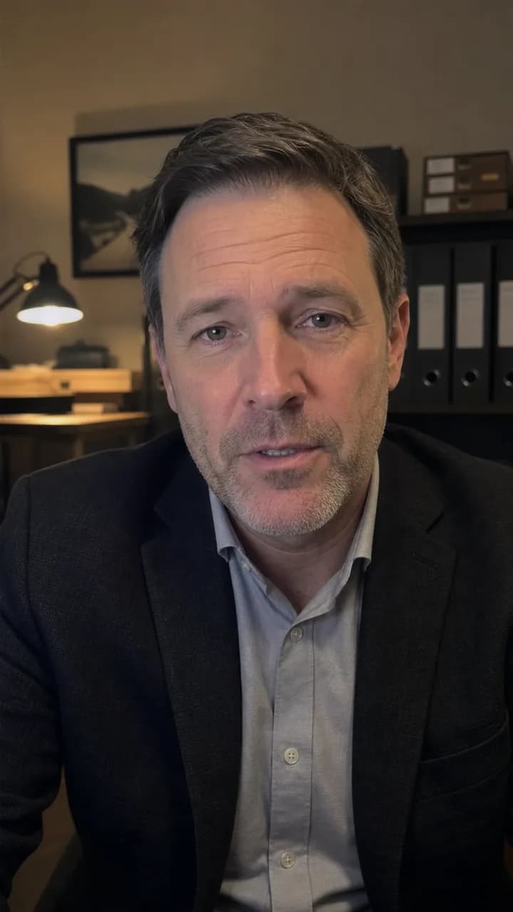 Professional private investigator on a secure video call